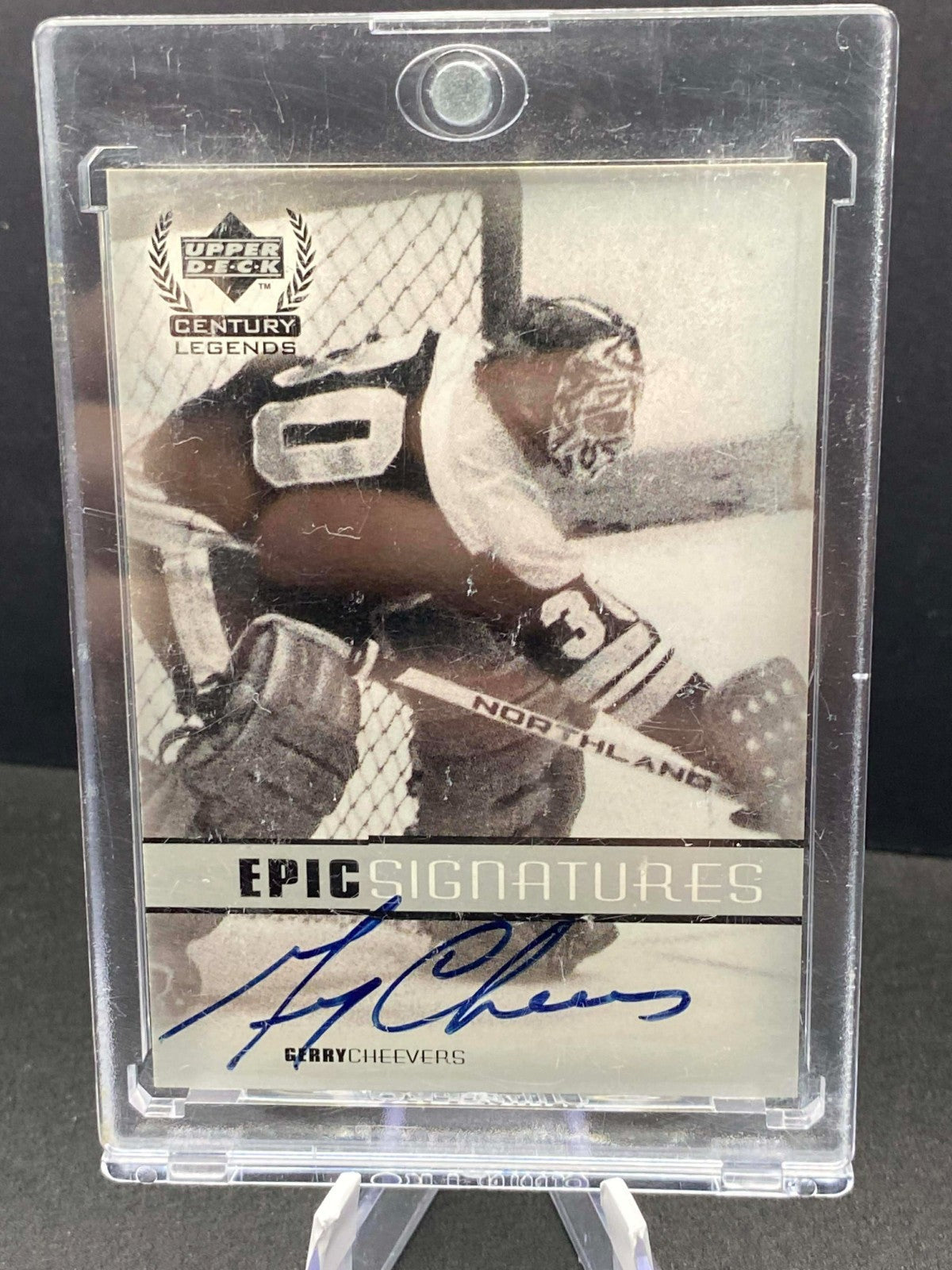 1999-00 Upper Deck Century Legends Gerry Cheevers Epic Signatures Auto