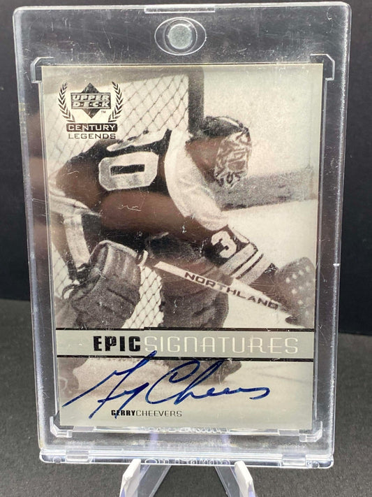 1999-00 Upper Deck Century Legends Gerry Cheevers Epic Signatures Auto