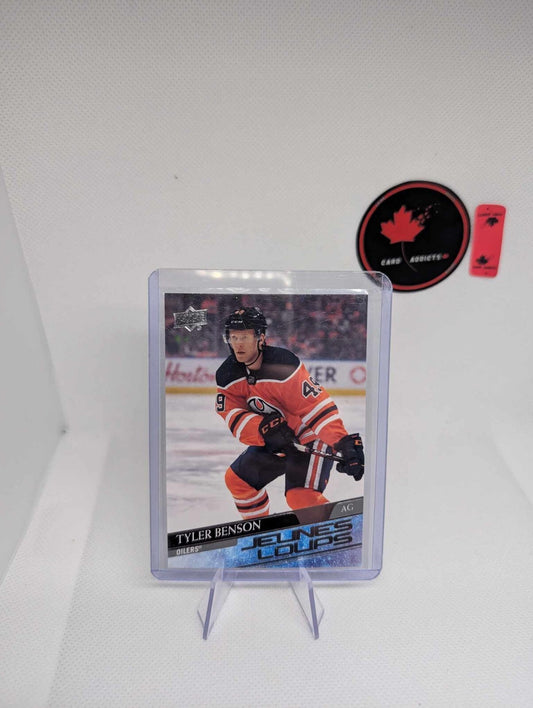 #218 Tyler Benson Jeunes Loups (Young Guns French) Rookie Oilers