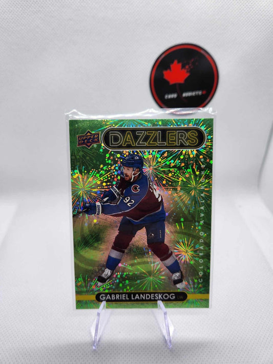 UPPERDECK 2021-22 GABRIEL LANDESKOG GREEN DAZZLERS HOCKEY CARD DZ-62