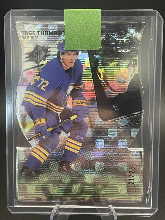 2023-24 SPx NHL Shield Die-Cut Hologram Rookie Tage Thompson /25