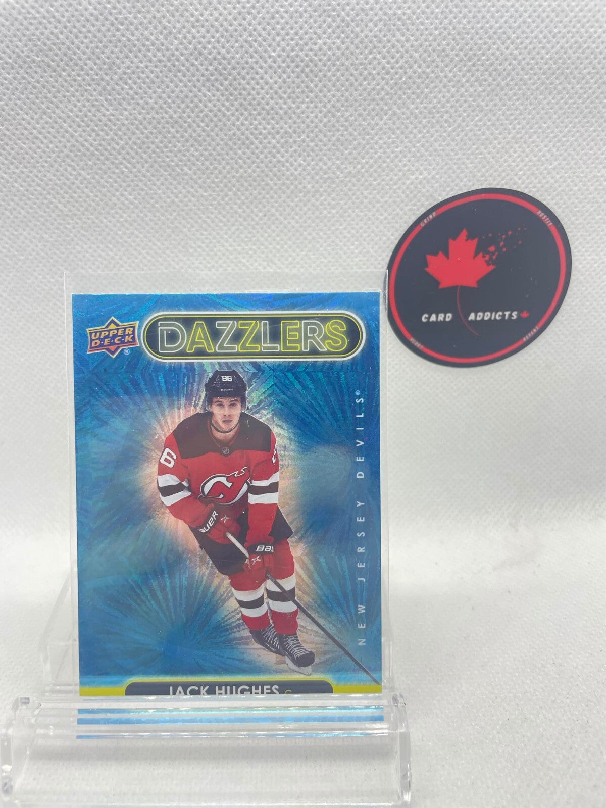 Jack Hughes 2021-22 Upper Deck Dazzlers Blue