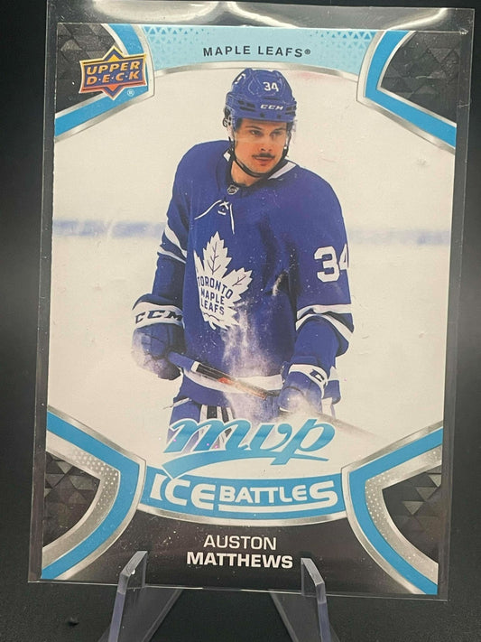 2021-22 Upper Deck MVP Auston Matthews Ice Battles #215 Toronto Maple Leafs