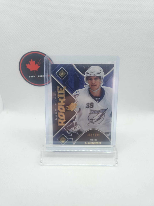 2007-08 Upper Deck UD SPX MIKE LUNDIN #178 /999 Rookie RC