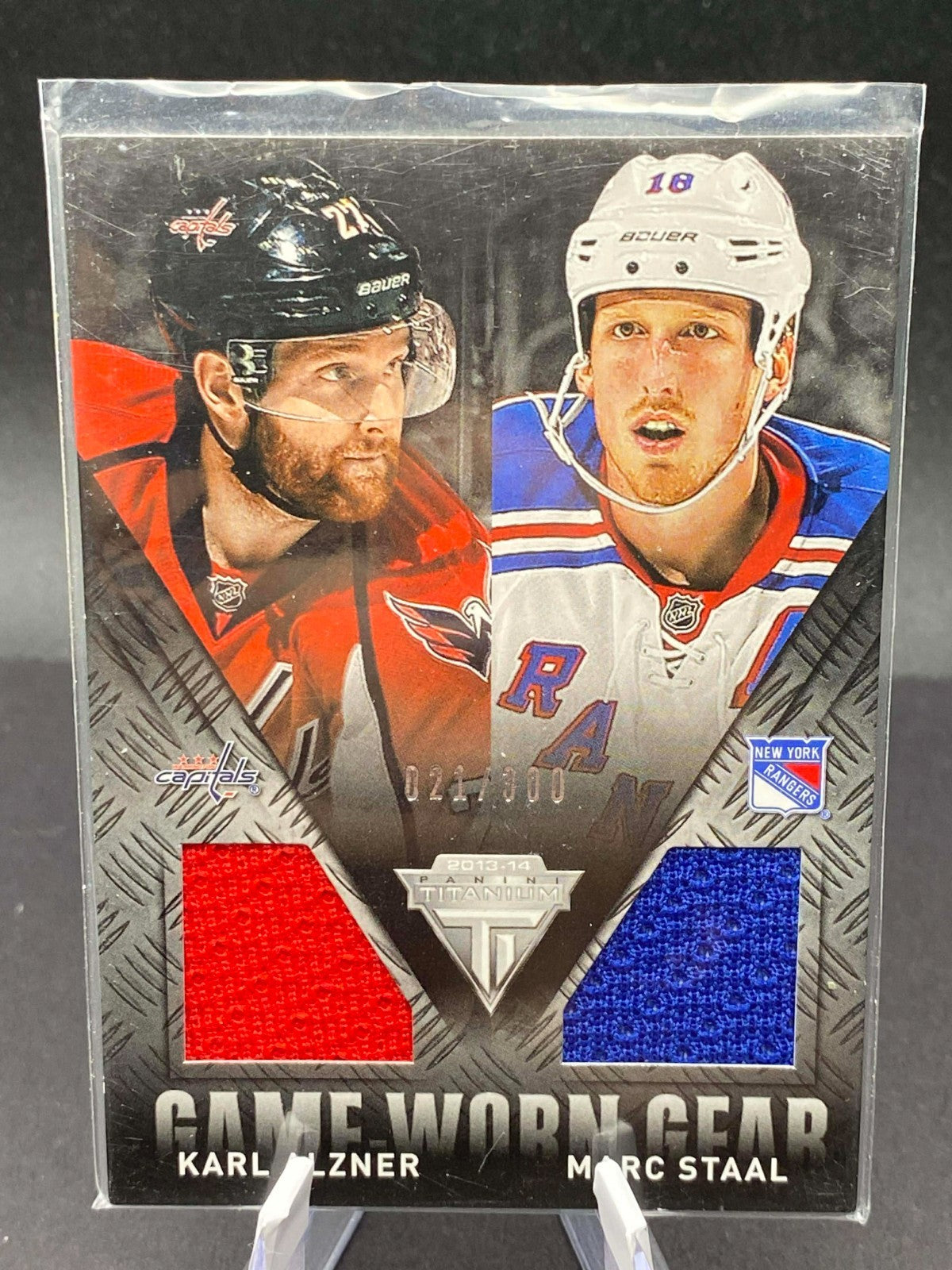 2013 Titanium Game-Worn Gear Combo Materials /300 Karl Alzner Marc Staal