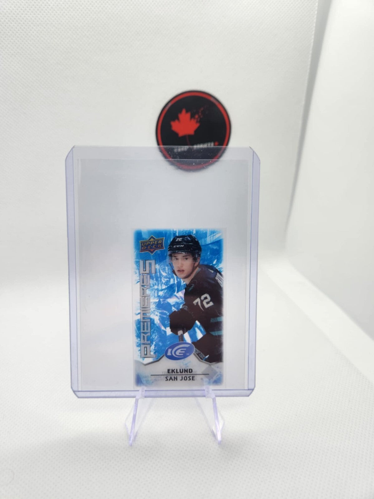 2021-22 Upper Deck Ice Premieres Rookies Mini William Eklund MI-25 RC Sharks