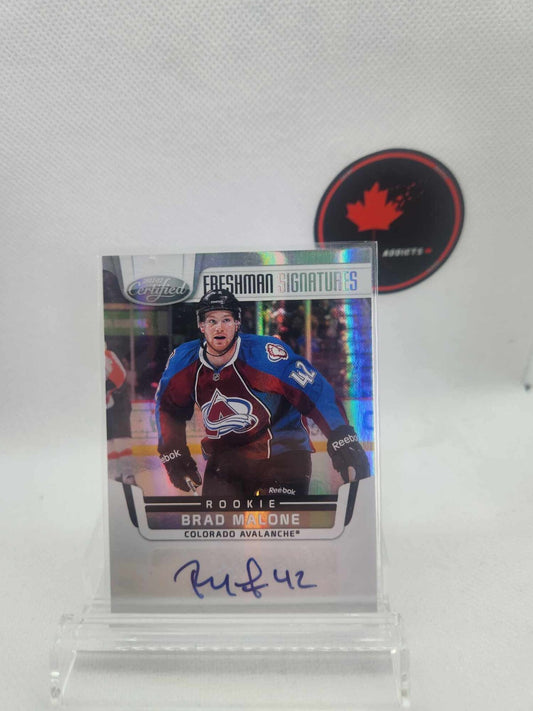 2011-12 Panini Certified Freshman Signatures Brad Malone RC #235 Avalanche Auto