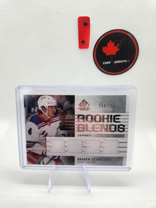 2022-23 Upper Deck SP Game Used Braden Schneider Rookie Blends Jersey /150 RC