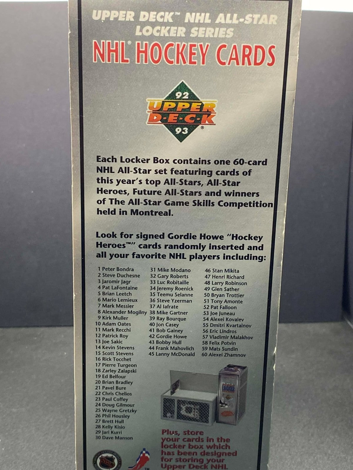 1992-1993 Upper Deck NHL All Star Locker Series - Gretzky! With The Cards!