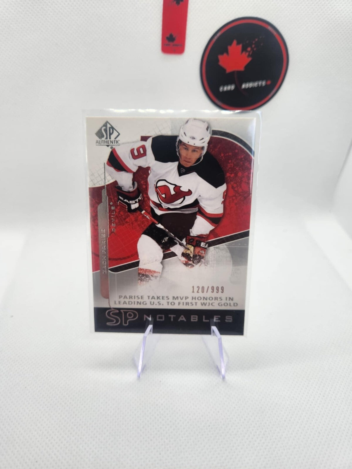 2008 SP Authentic Zach Parise /999 Devils