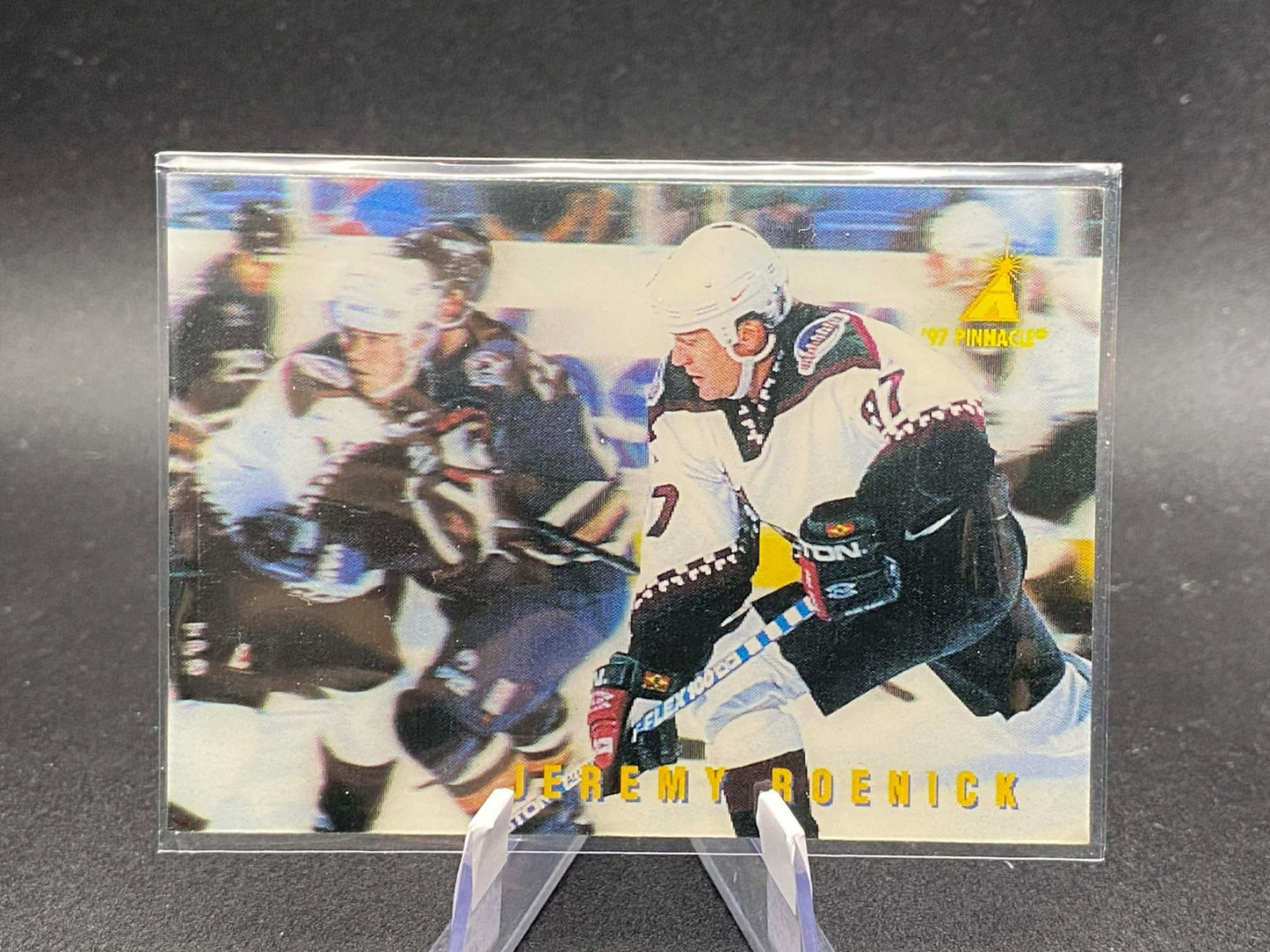 Carte de hockey Pinnacle McDonalds 3D Ice Breakers Jeremy Roenick 1996-97