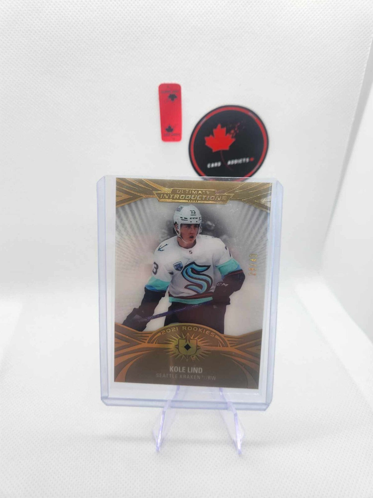 2021 Upper Deck Ultimate Collection Introductions Gold /49 Kole Lind Rookie RC