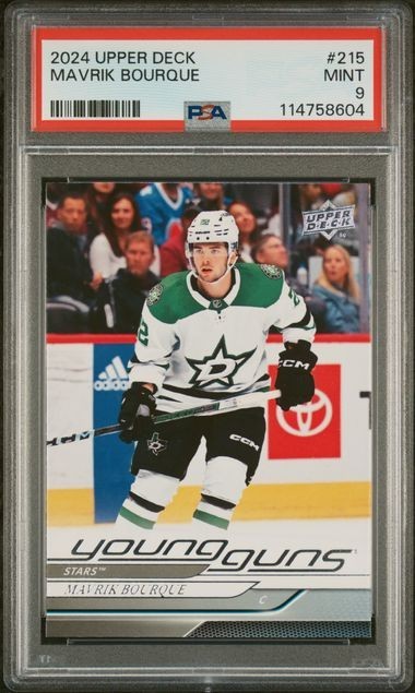 2024-25 UD Series 1 Young Guns #215 Mavrik Bourque RC PSA 9 Mint