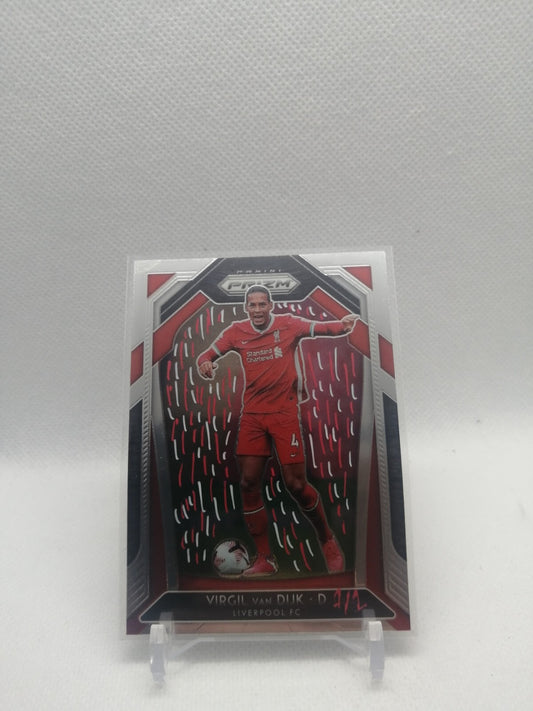 Virgil van Djik Panini Prizm 2021 #243 Liverpool Art Attack Custom 1/1