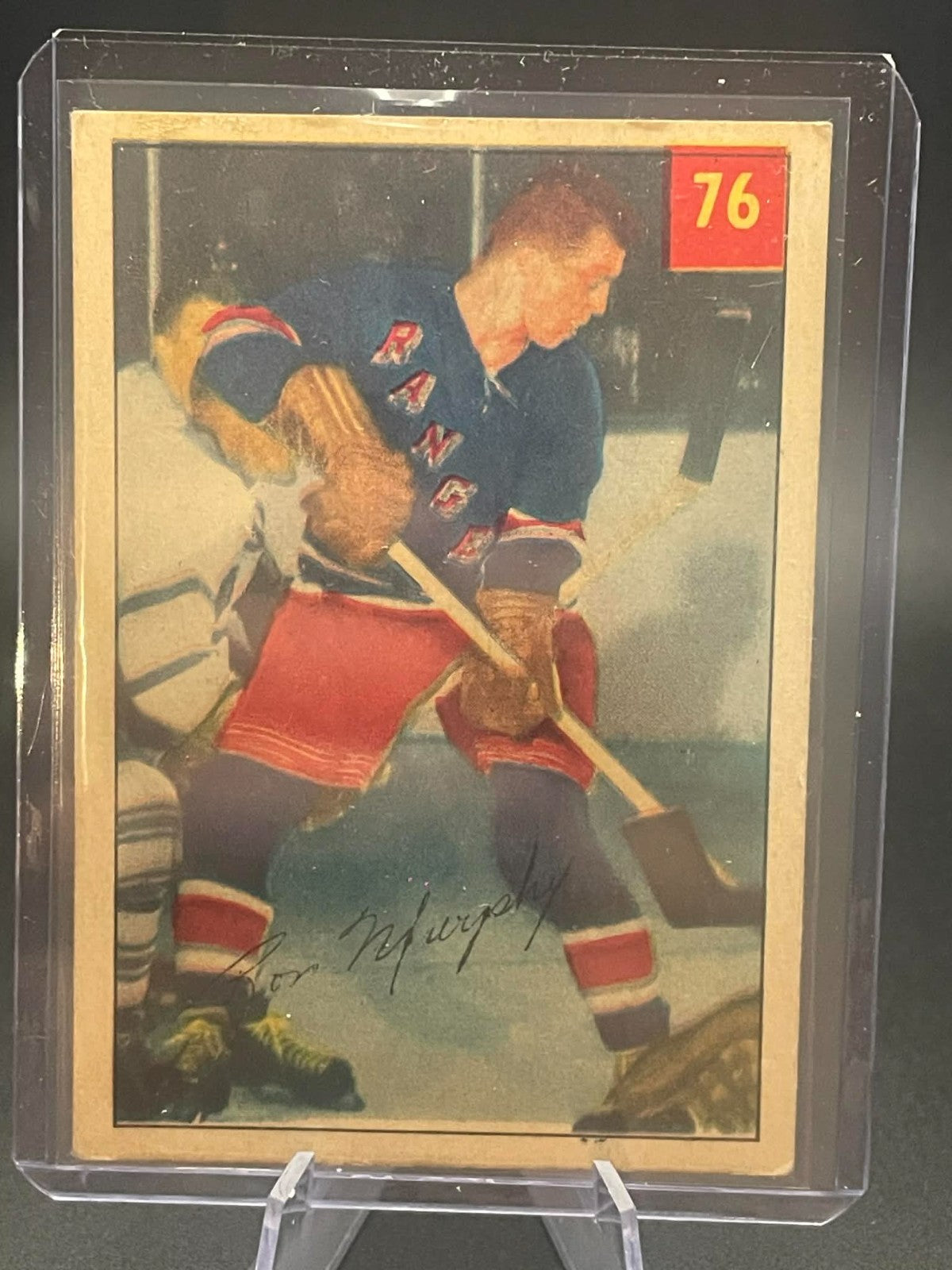 1954-55 Parkhurst Ron Murphy RC #76 New York Rangers