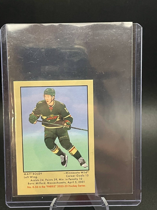 2022-23 Parkhurst Champions Matt Boldy Retro Mini Rookie #R-56 Minnesota Wild Rc