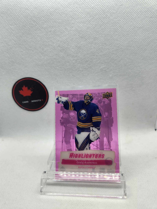 2022 Upper Deck Craig Anderson Highlighters Pink #HL-5 SP