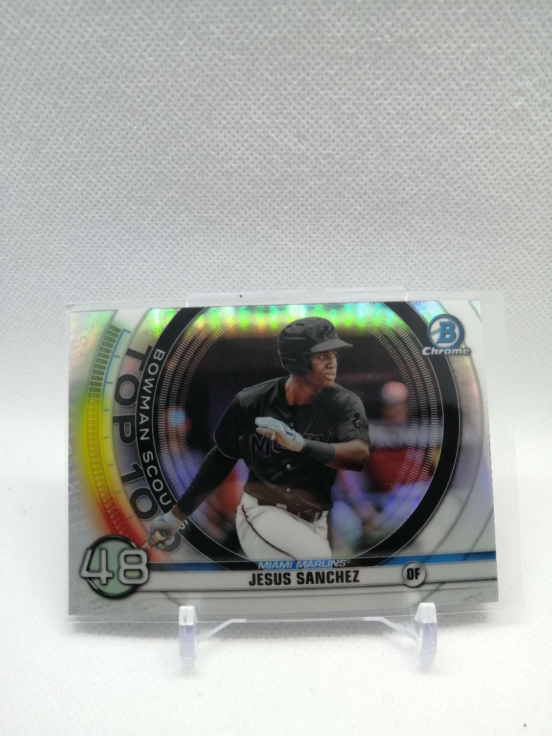 2020 Bowman Chrome Scout's Top 100 #BTP-48 Jesus Sanchez Marlins