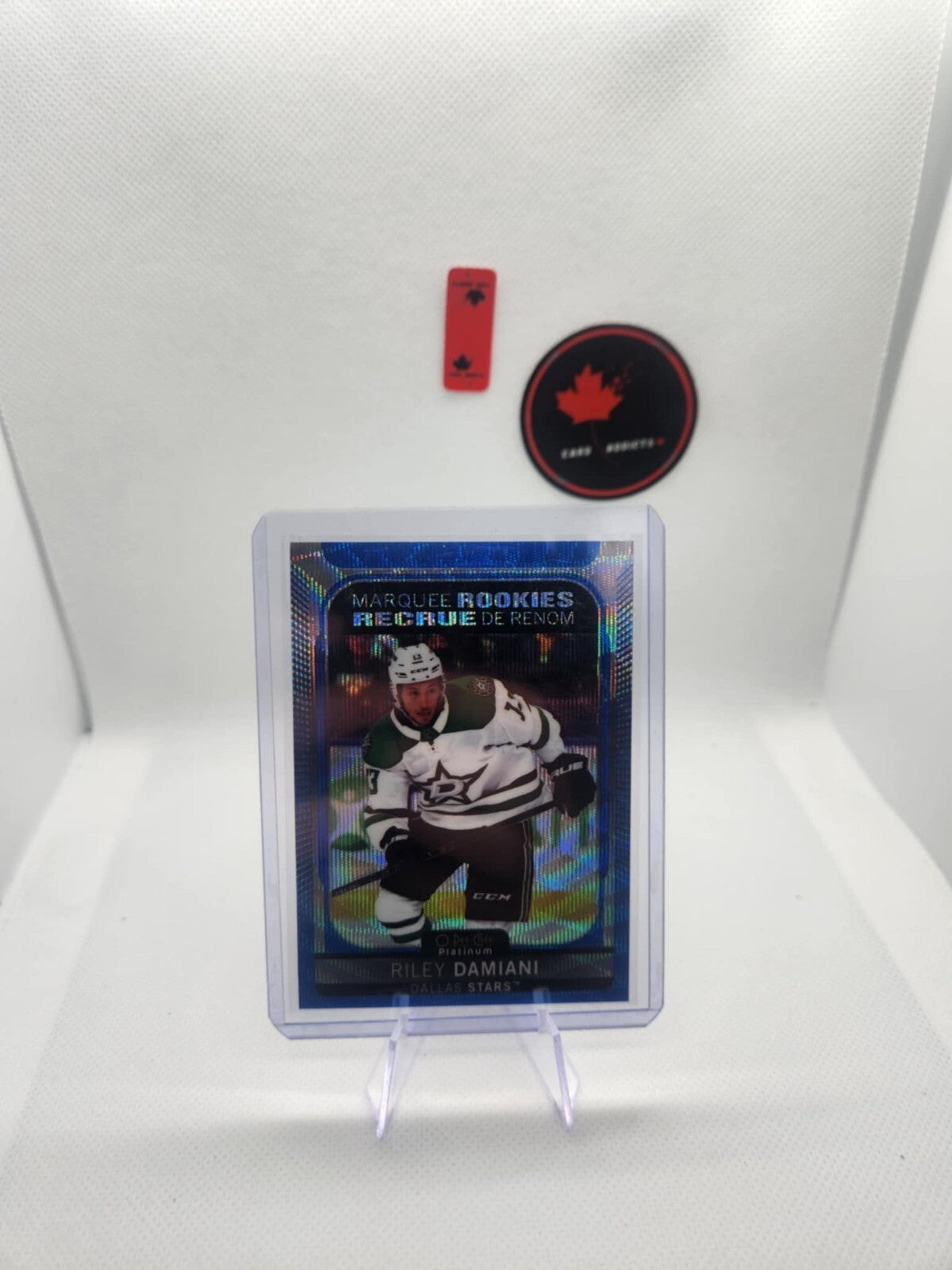 Riley Damiani 2021-22 O-Pee-Chee Platinum Marquee Rookies RC #291 Blue Surge