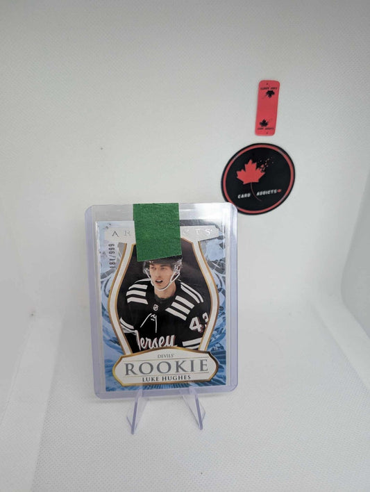 2023-24 UD Artifacts Rookie Luke Hughes /999 #192 New Jersey Devils