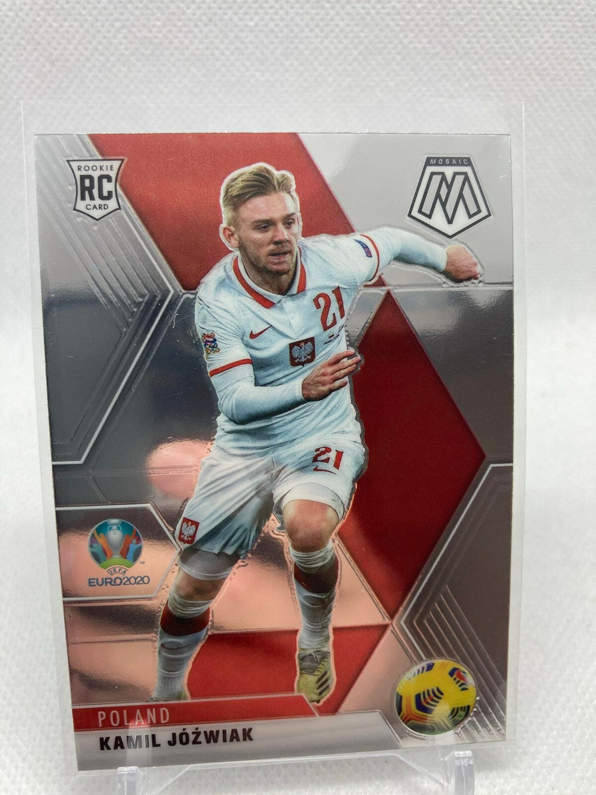 2020-21 Panini Mosaic UEFA Euro Kamil Jozwiak Base Rookie Card Poland #67