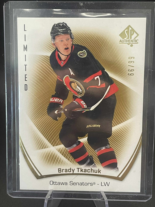 Brady Tkachuk /99 2021-22 SP Authentic Limited Gold