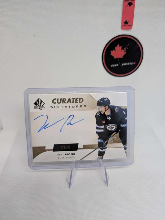 2022-23 NHL UD SP Authentic Neal Pionk Auto Curated Signatures /199