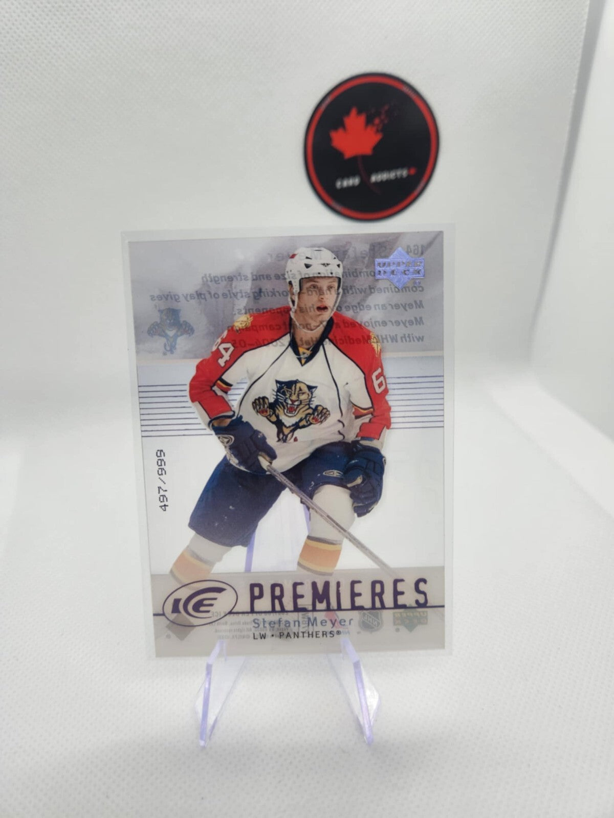 07/08 UPPER DECK ICE PREMIERES RC #164 Stefan Meyer /999