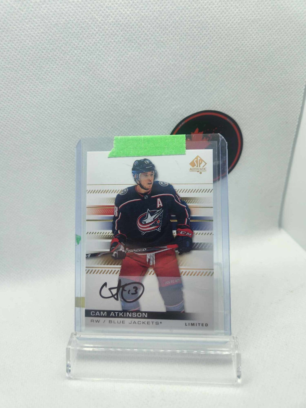 2019-20 SP Authentic Auto Limited Black Ink Cam Atkinson Auto #53 Columbus