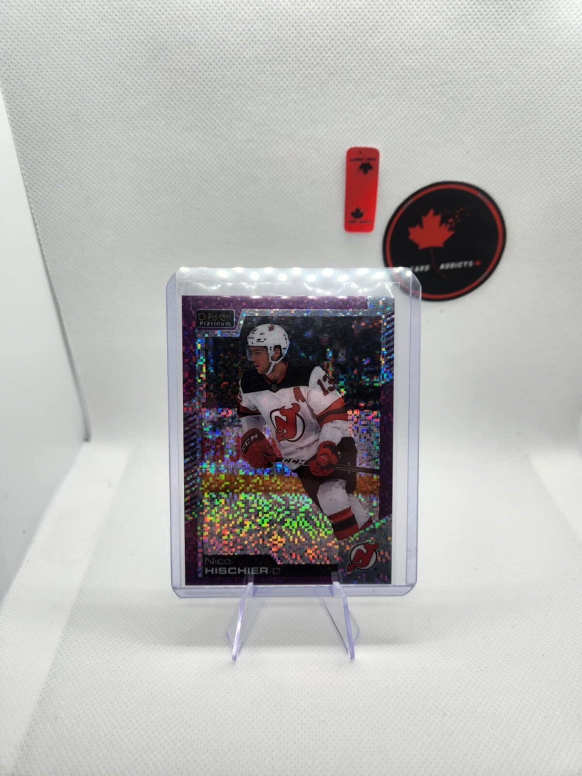 2020-21 O-Pee-Chee Platinum Violet Pixels /399 Nico Hischier #146