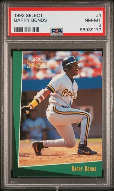 1993 Select #1 Barry Bonds PSA 8