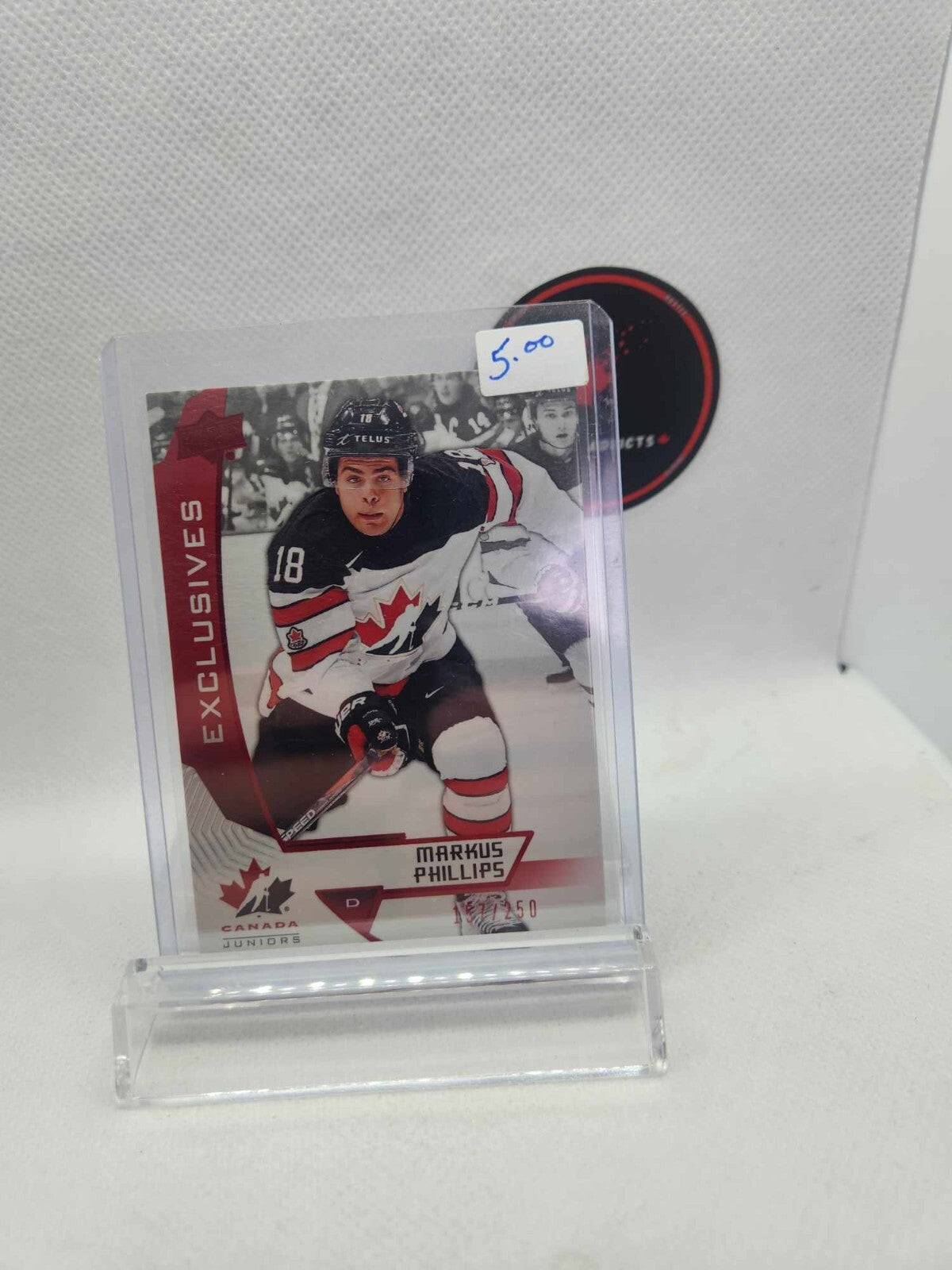 2019-20 Upper Deck Team Canada Juniors MARKUS PHILLIPS Exclusives #36 /250