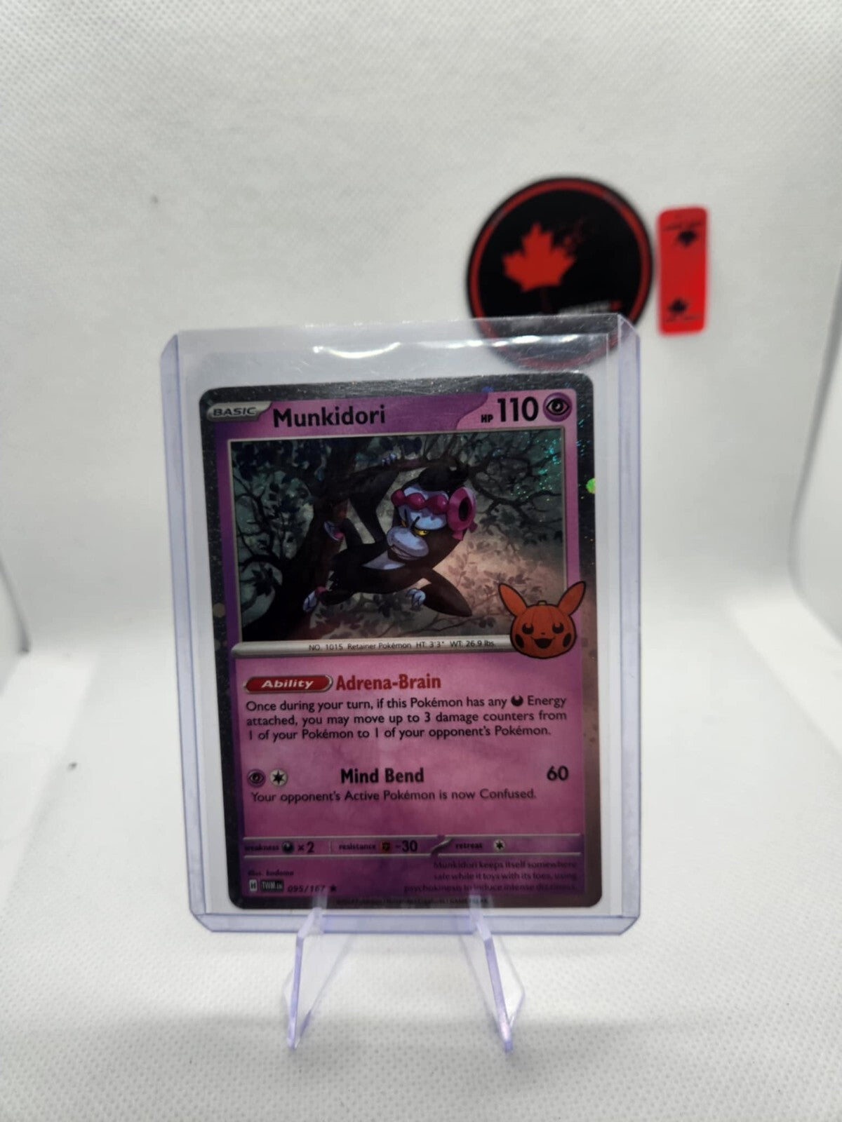 Munkidori - 095/167 - Rare - Holo NM, English Pokemon Twilight Masquerade