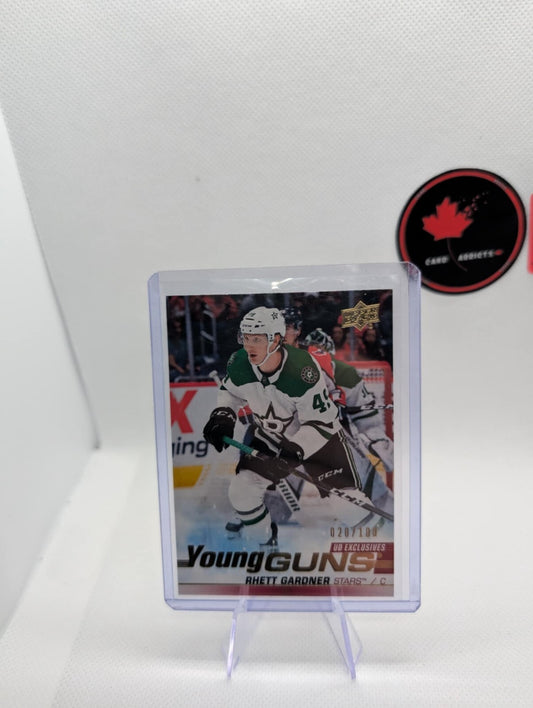 2019-20 Upper Deck Young Guns UD Exclusives /100 Rhett Gardner #465 Rookie RC