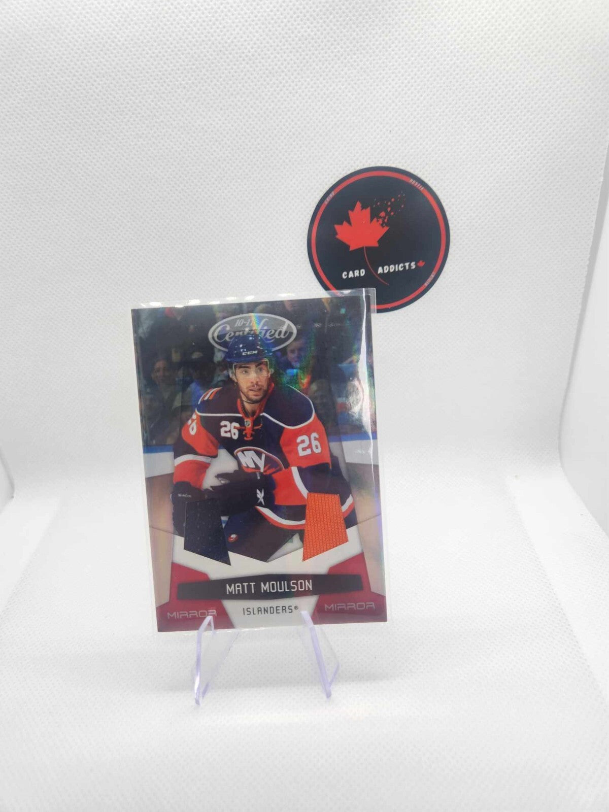 2010-11 Certified Mirror Red Dual Materials /150 Matt Moulson #91 SP