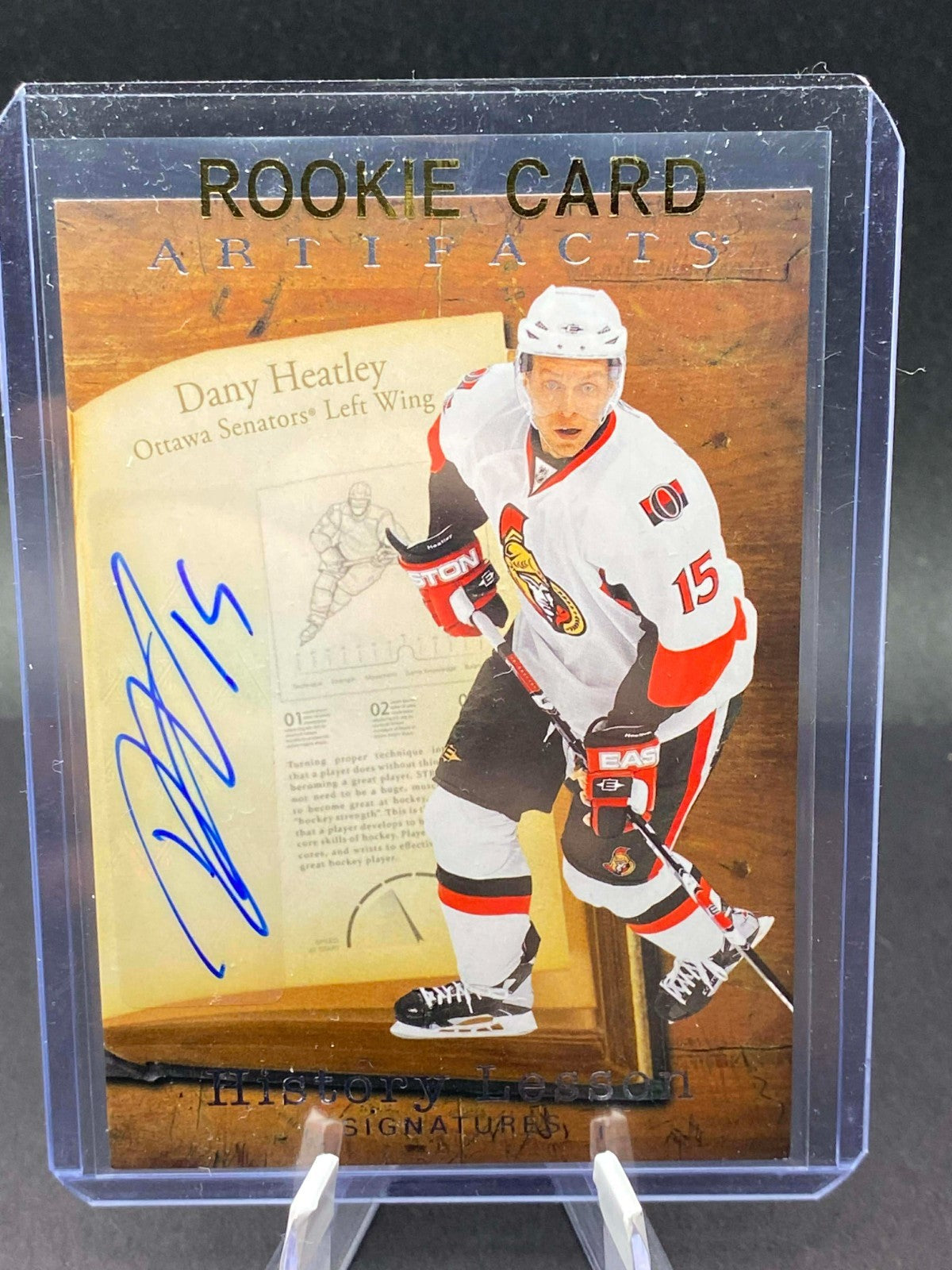 Dany Heatley 2025-26 UD Artifacts History Lesson Signatures Auto #HL-6A Ottawa