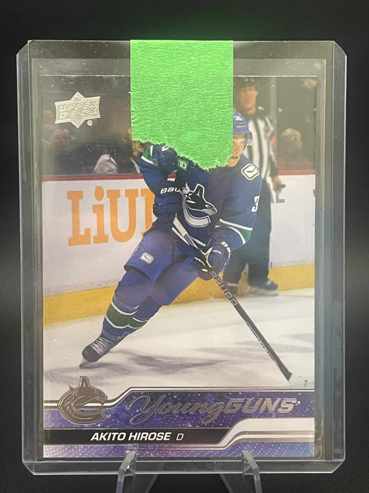 2023-24 UD Upper Deck Series 1 Young Guns - 242 Akito Hirose - Vancouver Canucks