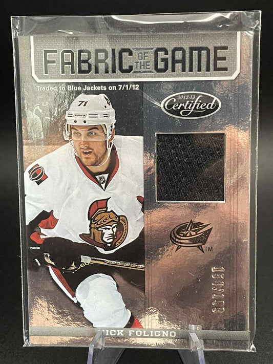 2012-13 Certified Fabric of the Game /199 Nick Foligno Jersey
