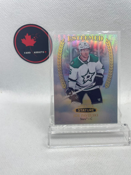2019-20 UD Stature Esteemed Joe Pavelski Refractor Stars