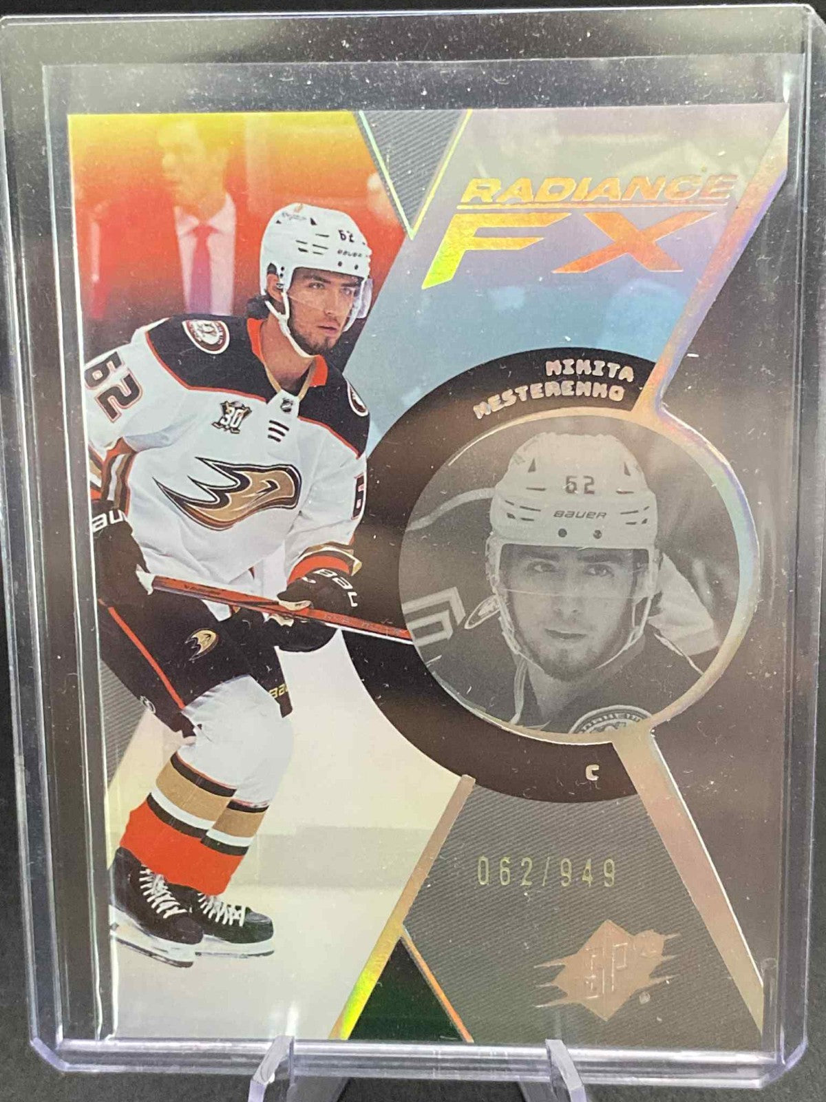 2023-24 UPPER DECK SPx RADIANCE FX ROOKIE #RFX-95 DUCKS NIKITA NESTERENKO /949