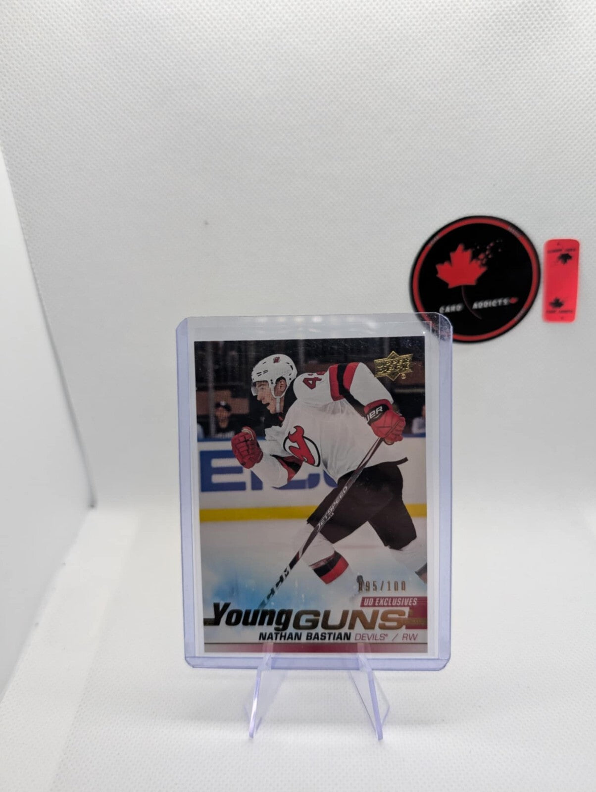 2019-20 Upper Deck Young Guns UD Exclusives /100 Nathan Bastian #205 Rookie RC