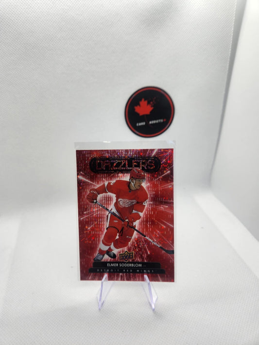Elmer Soderblom 2022-23 Upper Deck RARE DAZZLERS RED REFRACTOR Rookie Card (RC)