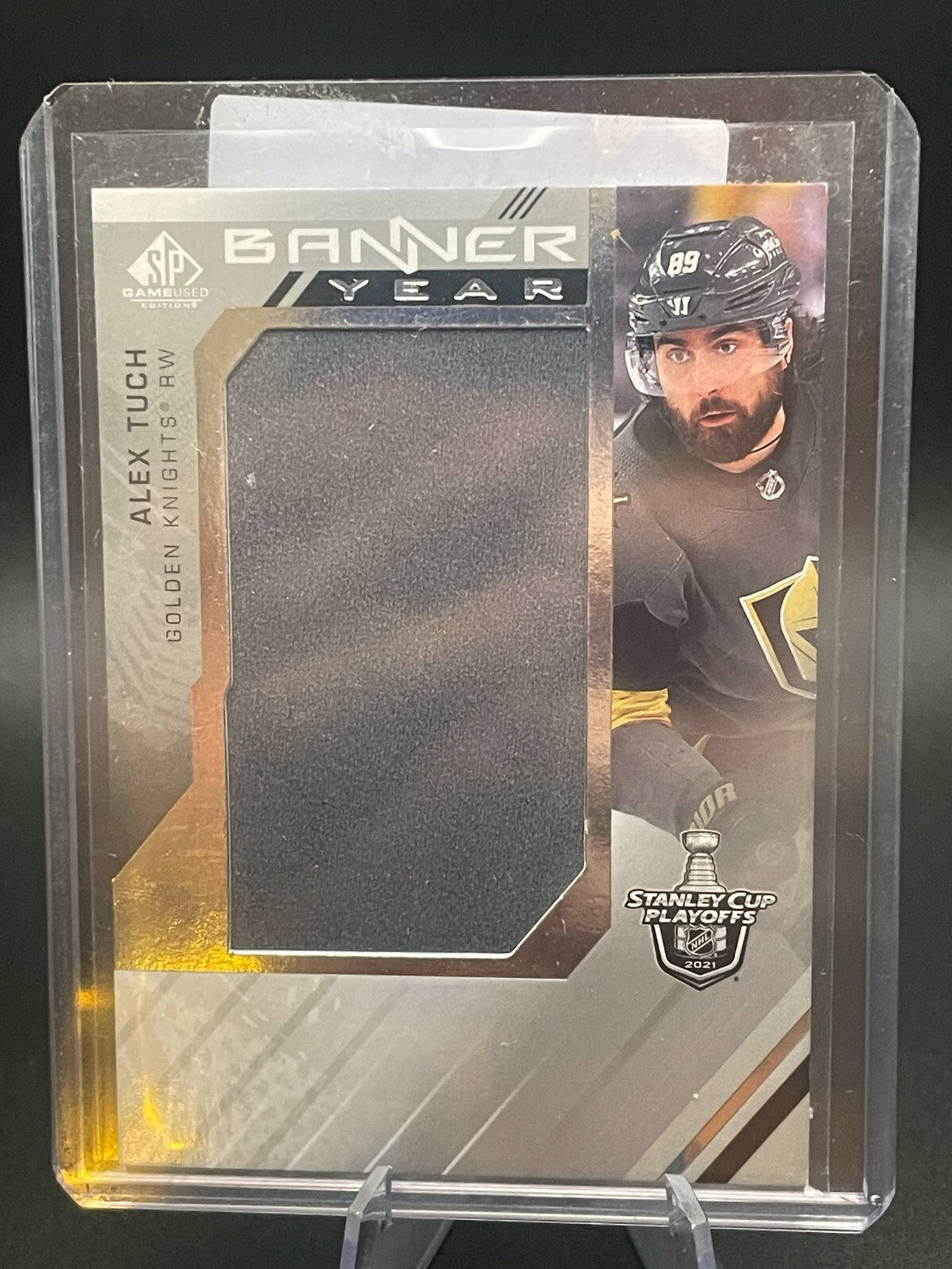 2021-22 SP Game Used 2021 NHL Stanley Cup Playoffs Banner Year Relics Alex Tuch