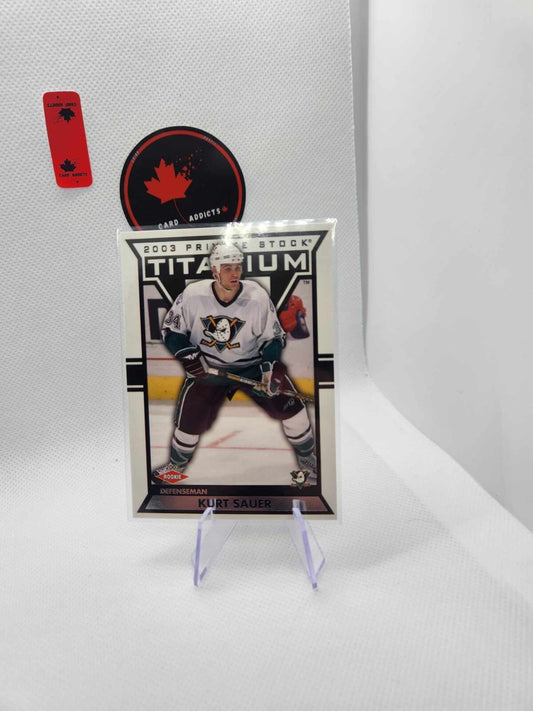 Kurt Sauer 2002-03 Pacific Private Stock Titanium Rookie RC /1475