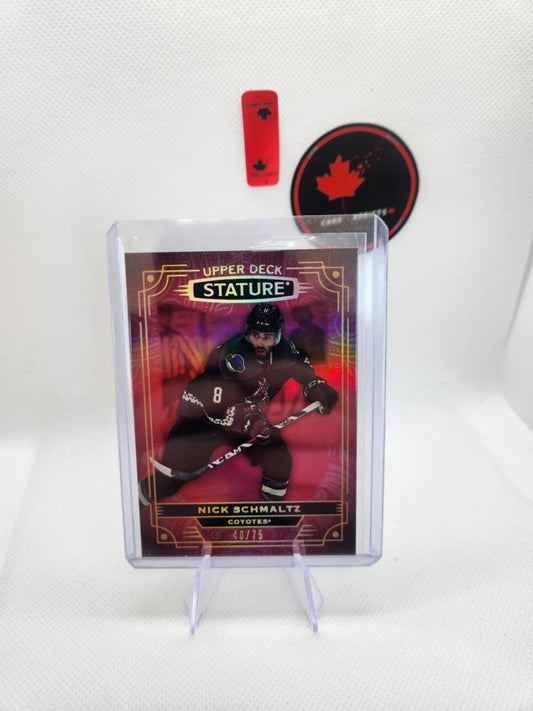 2022-23 UD STATURE RED BASE PARALLEL /75 NICK SCHMALTZ #47 ARIZONA COYOTES