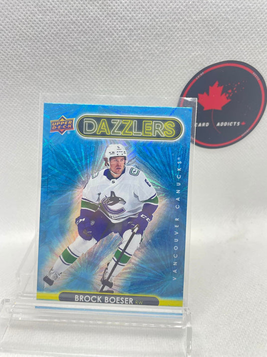 Brock Boeser 2021-22 Upper Deck Dazzlers Blue