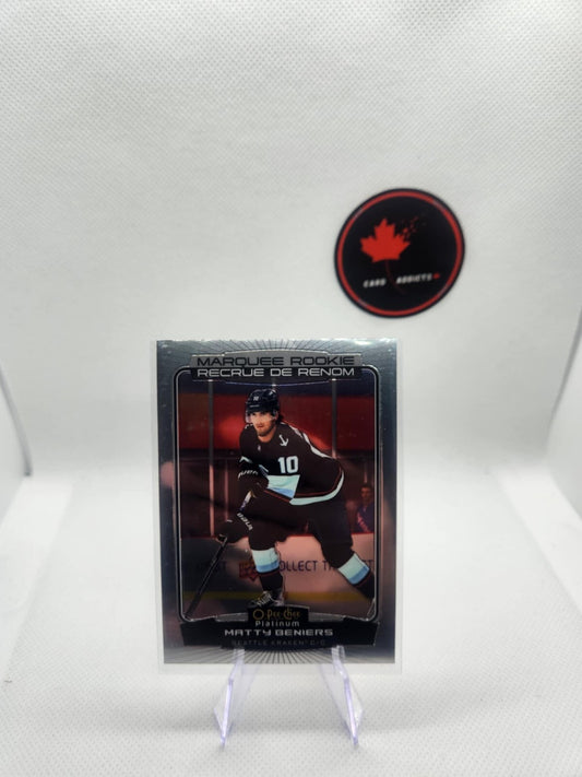 22-23 OPC Platinum Matty Beniers Marquee Rookie Seattle Kraken