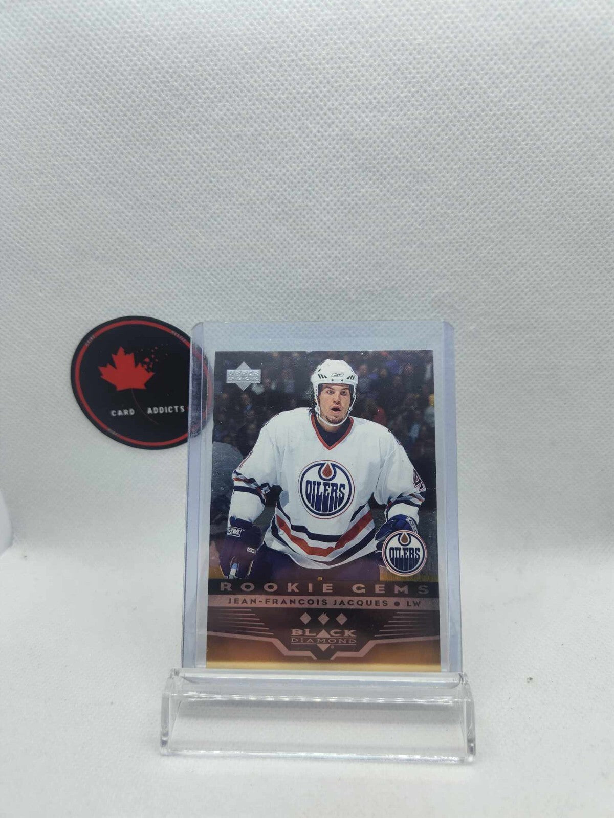#243 Jean-Francois Jacques Rookie Gems Edmonton Oilers 2005-06 Upper Deck Black
