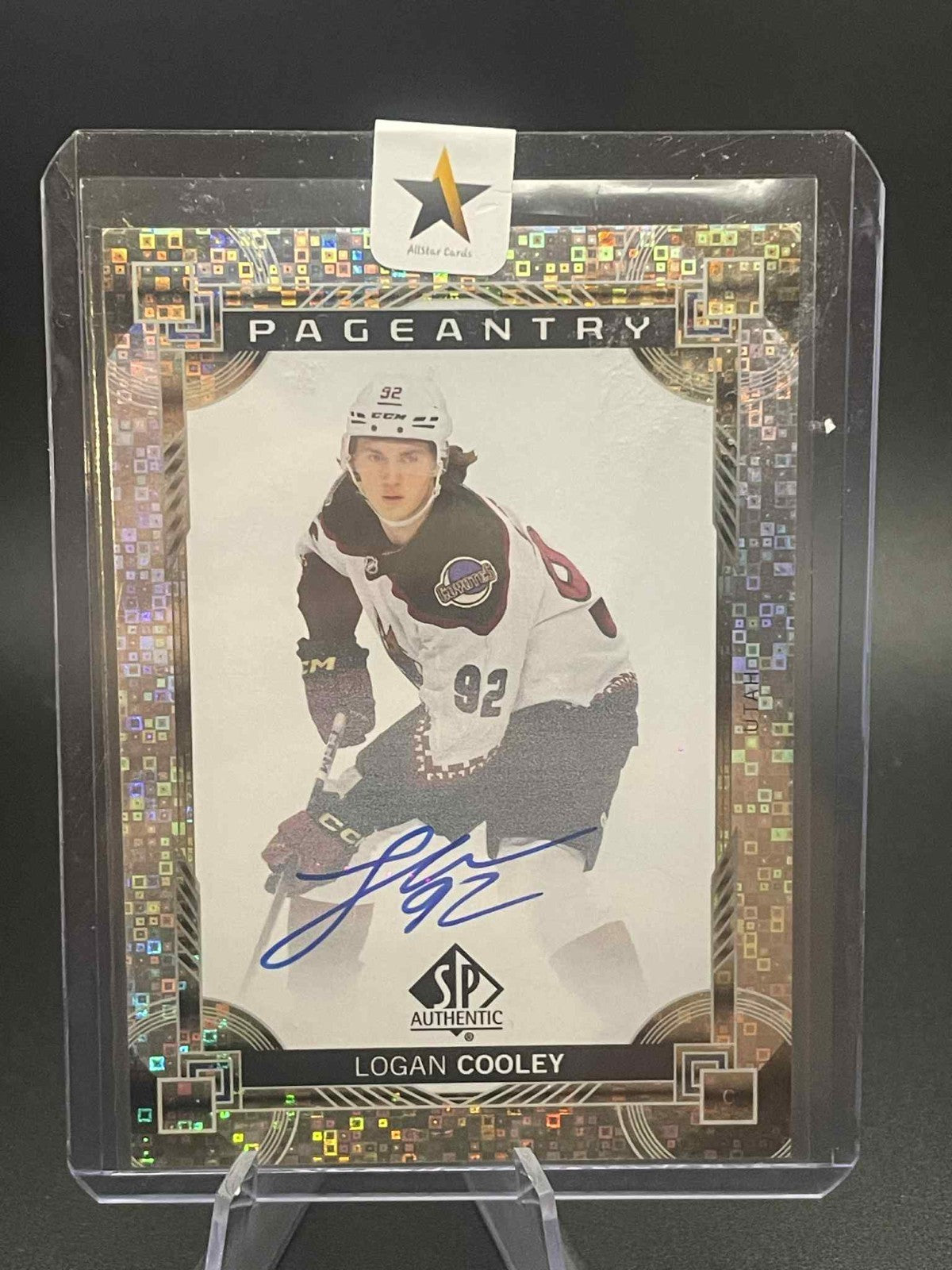 LOGAN COOLEY 2024-25 UD SP AUTHENTIC PAGEANTRY AUTOGRAPHS #P-7 AUTO