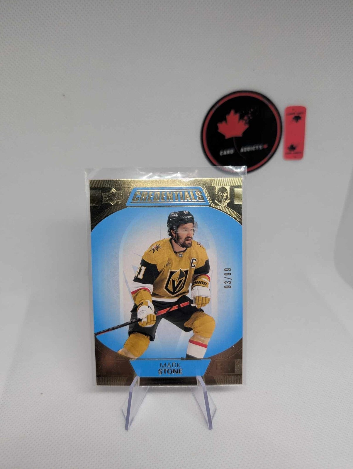 2022-23 Upper Deck Credentials Blue Mark Stone #89 /99 Golden Knights Vegas
